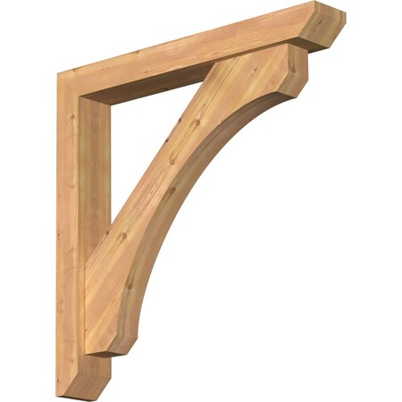 Ekena Millwork Legacy Slat Smooth Bracket w/ Offset Brace, Western Red Cedar, 5 1/2"W x 38"D x 38"H BKT0604X38X38LEC06SWR